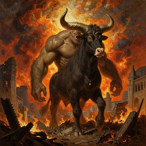 Apocalyptic Titan Over Ruined City