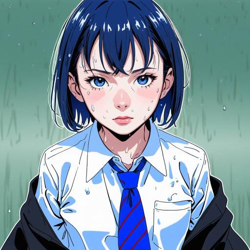 Illustration of Adachi sakura, adachi to shimamura in the style of Kurogarasu