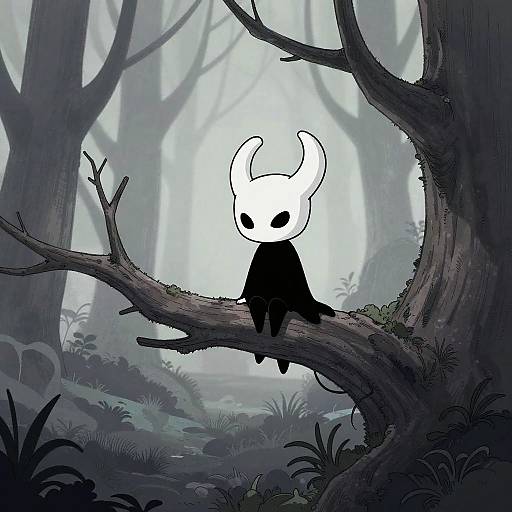 Hollow Knight in Ghostly Forest