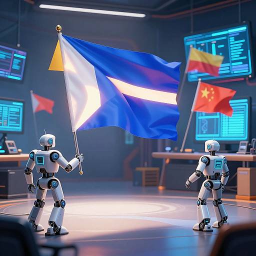 Futuristic AI-Designed Dynamic Flags