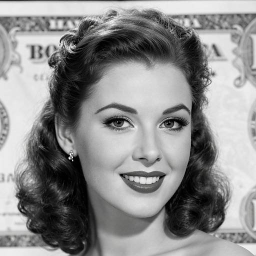 Vintage Black-and-White Woman Portrait