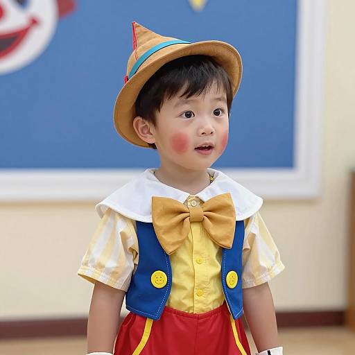 Young Clown Inspired by Pinocchio