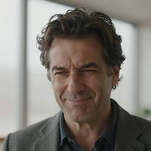 Portrait of a Middle-Aged Man Smiling