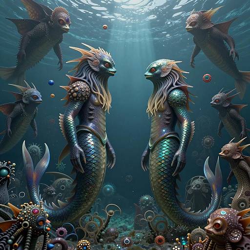 Detailed Fantasy Merfolk Portrait