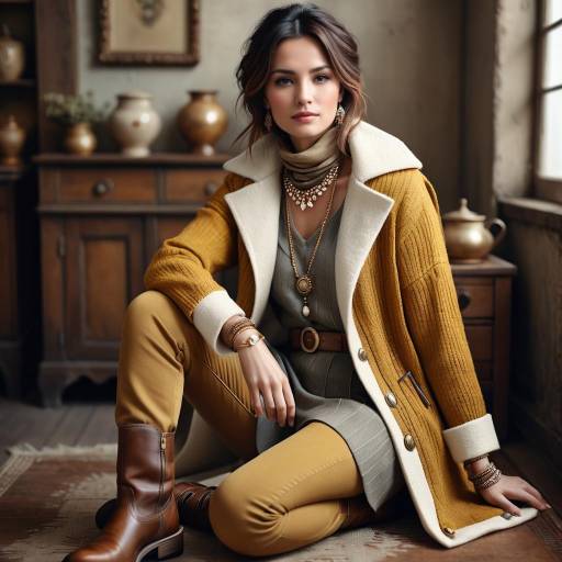 Elegant Earthy Portrait with Vintage Touch
