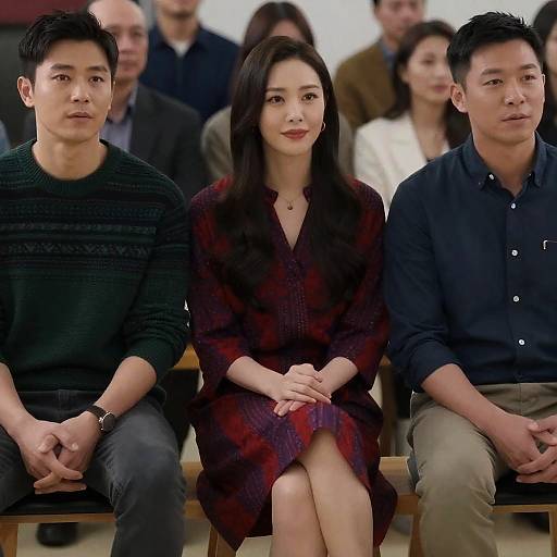 Portrait of Three Seated Individuals