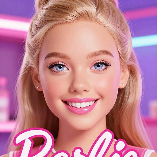 Smiling Girl with Barbie Filter