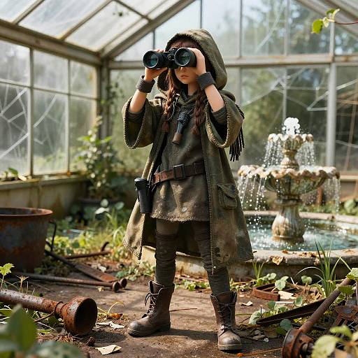 Post-Apocalyptic Scout in Greenhouse