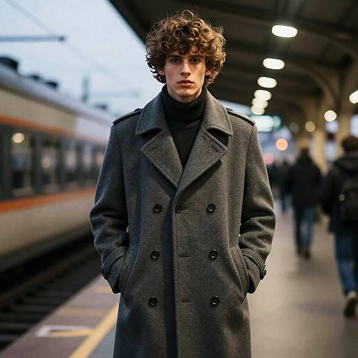 Disconnected Quiff Style at Train Station