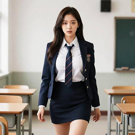 Korean School Girl Hyperrealistic Portrait