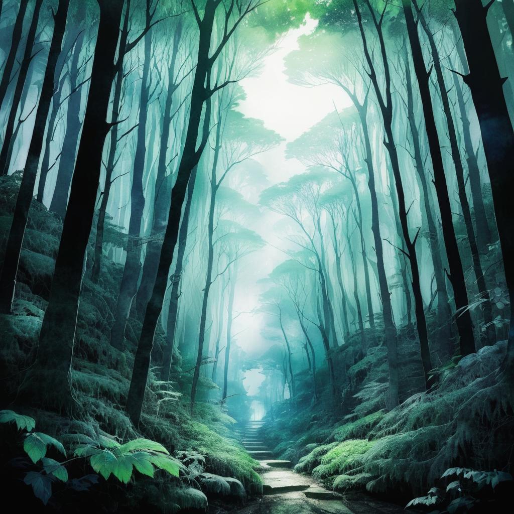 Manga Haunted Forest with Ancient Spirits