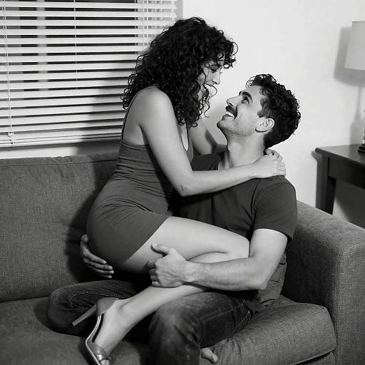 Intimate Moment: Black and White Capture