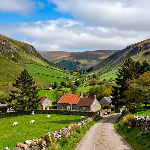 Quaint Welsh Valley Stone Cottages