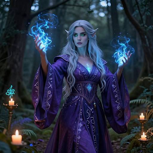 Enchantress Witch Casting Mystical Spells