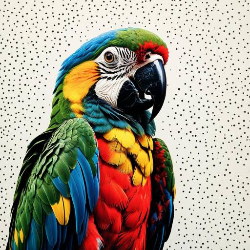 Colorful Parrot Pop Art Portrait
