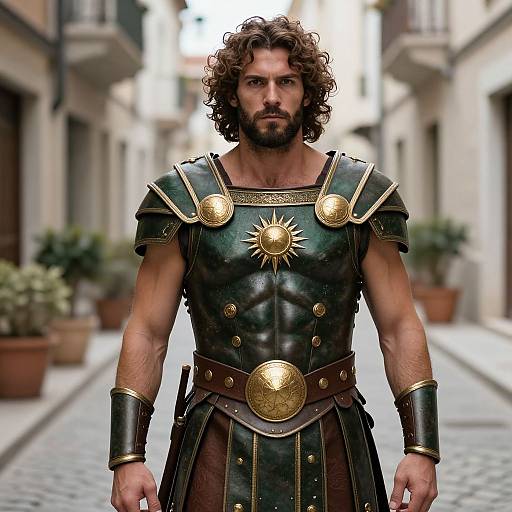 Photorealistic Muscular Roman Warrior