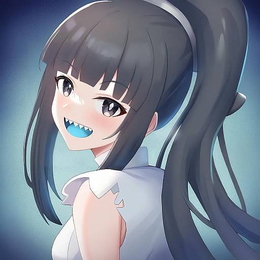 Illustration of Artemis of the blue, atelier live in the style of Shin'yashiki