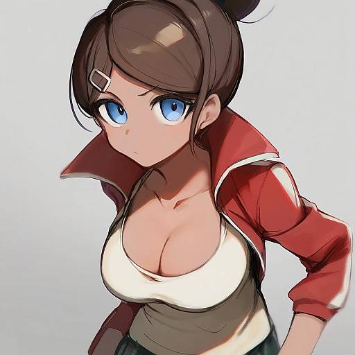 Illustration of Asahina aoi, danganronpa (series) in the style of Imoko (imonatsuki)