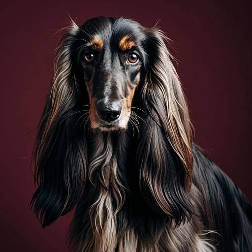Photorealistic Afghan Hound Portrait