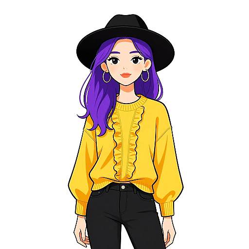 Casual Chic Woman in Mustard Sweater