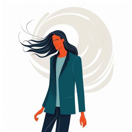 Minimalist Illustration of Adventurous Man Minimalist Illustration of Adventurous Man