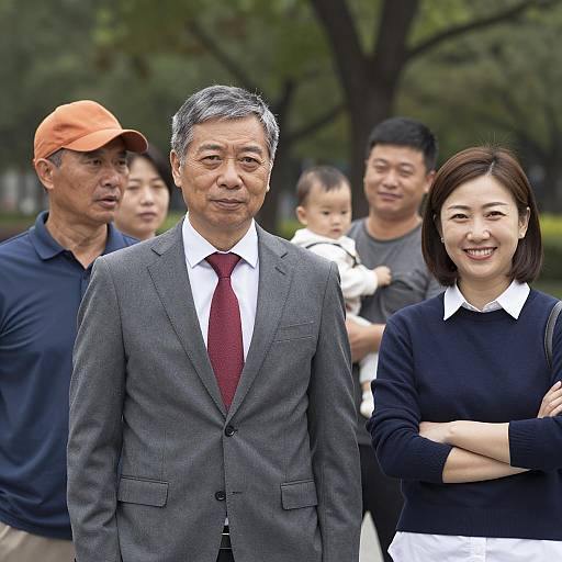 Outdoor Group Photo with Smiling Faces