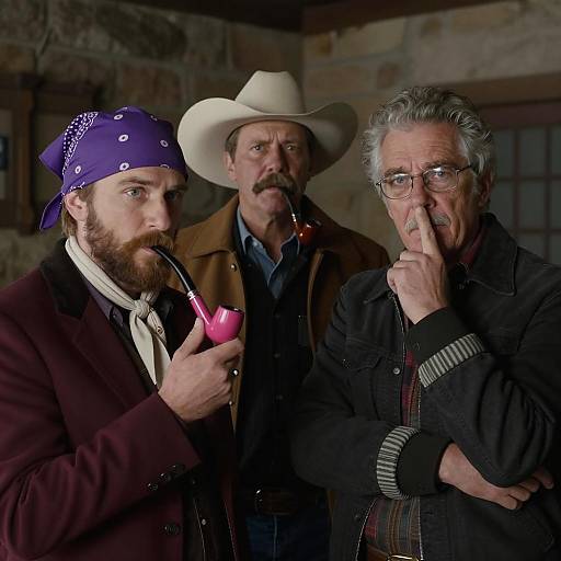 Three Men in a Mysterious Room