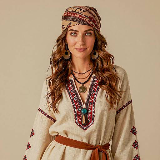 Photorealistic Bohemian Woman Portrait
