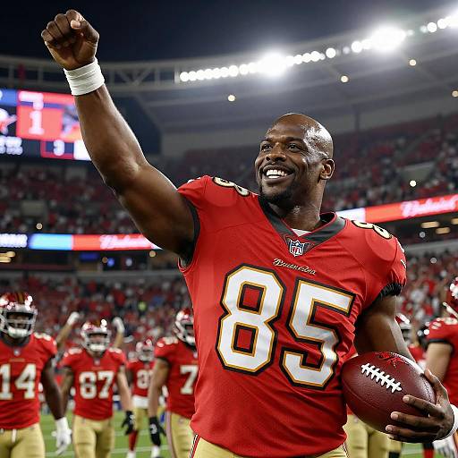Exciting NFL Celebration in the Stadium