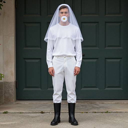 Male Bride Costume Full Body Portrait