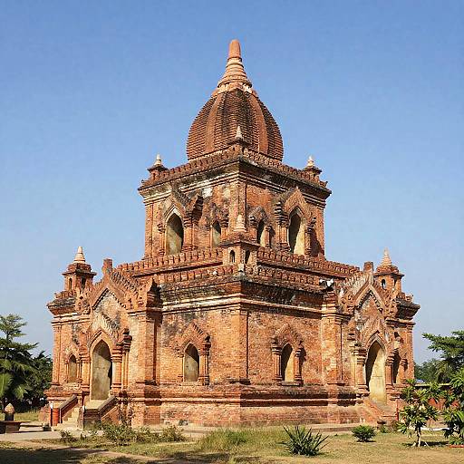Ancient Red-Orange Brick Temple