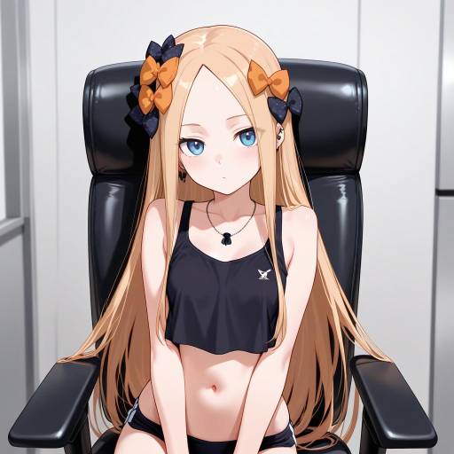 Chic Abigail Williams in a Swivel Chair