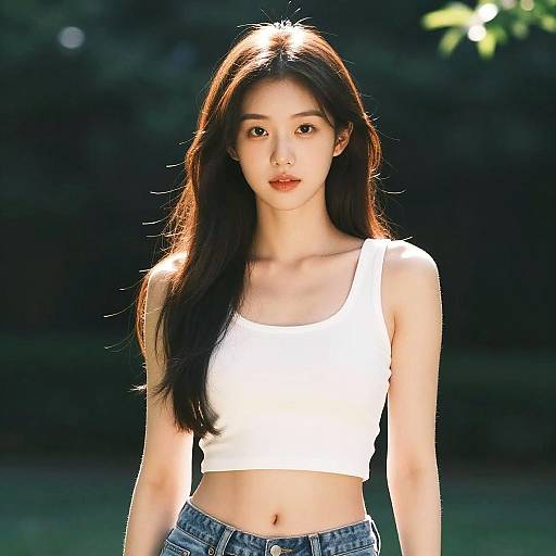 Ultra-Realistic K-pop Idol Outdoor Portrait