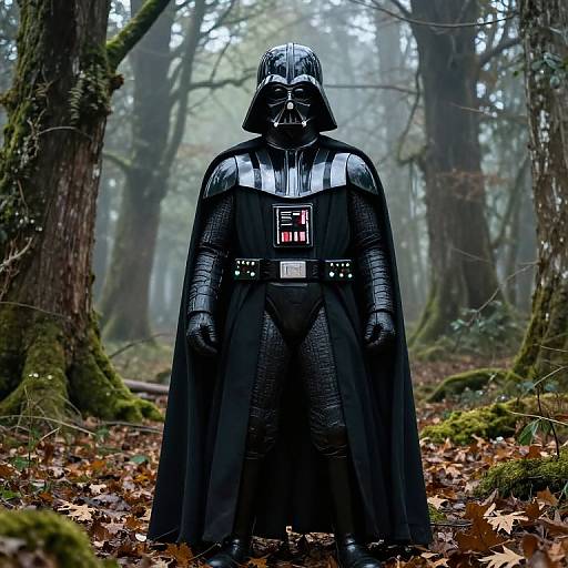 Darth Vader in Misty Forest