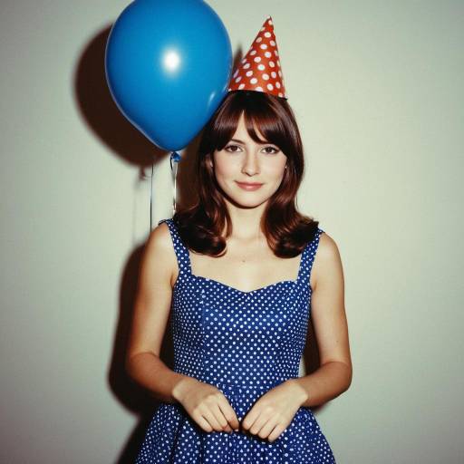Charming Birthday Girl in Polka Dot Mini Dress