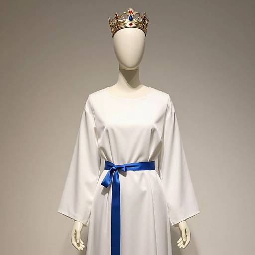 Mannequin in White Robe and Crown