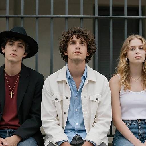 Three People Behind Metal Bars