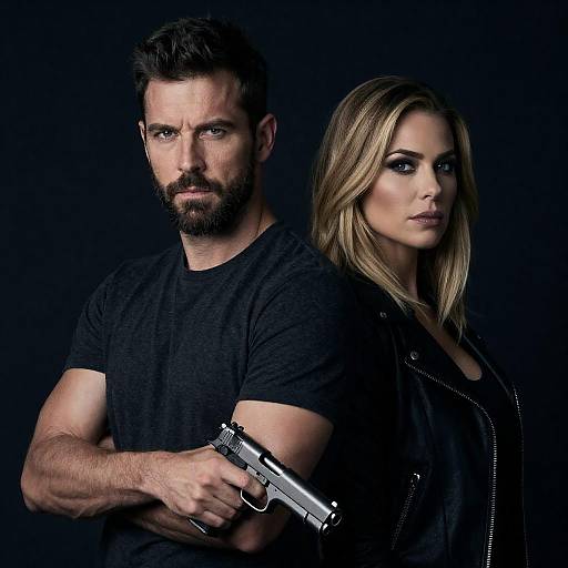 Dramatic Duo in Dark Ambiance