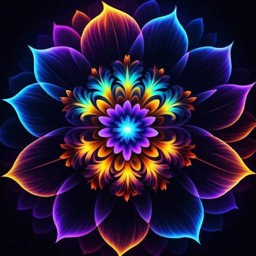 Glowing Vibrant Alien Flower