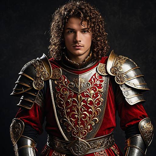 Young Man in Ornate Medieval Armor
