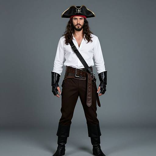 Realistic Pirate Captain Costume Portrait