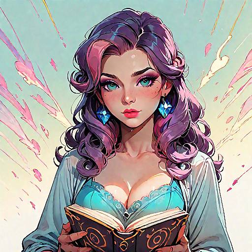 Princess Belle Reading with Volumetric Lighting