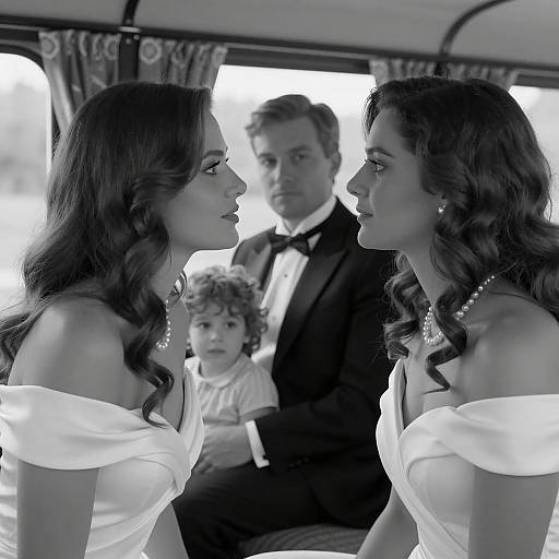 Elegant Conversation in a Vintage Setting