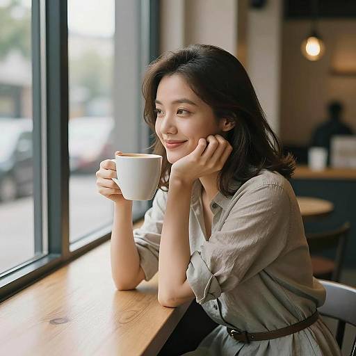 Cozy Café Morning: Candid Coffee Moment