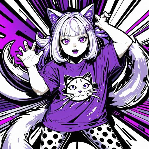 Quirky Anime Girl Character Illustration