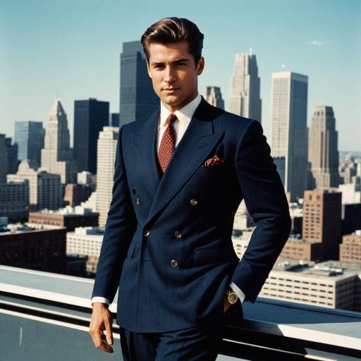 Confident businessman on rooftop