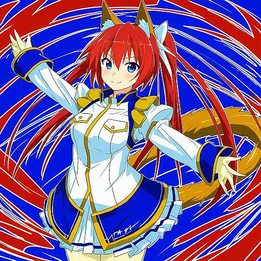 Illustration of Arf, lyrical nanoha in the style of Saku (kudrove)