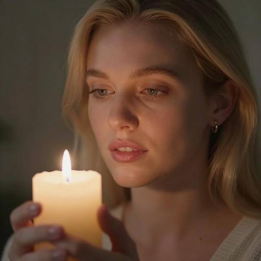 Intimate Candlelit Portrait of a Woman