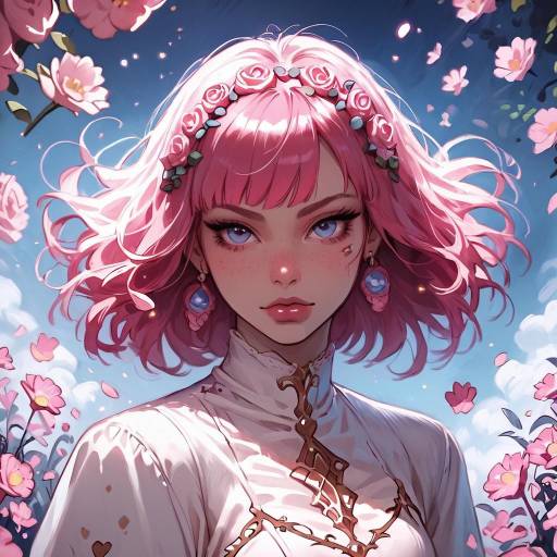 Mystical Floating Flowers in Moonlit Garden