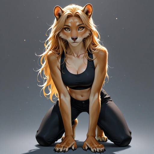 Majestic Lioness Stalking in Style Majestic Lioness Stalking in Style